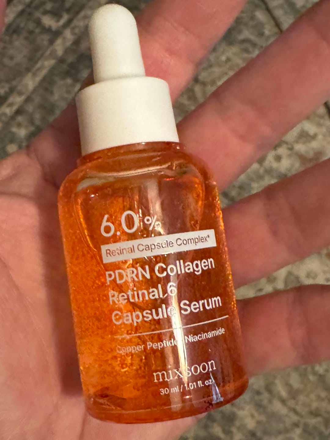 Customer photo review of PDRN Collagen Retinal 6 Capsule Serum