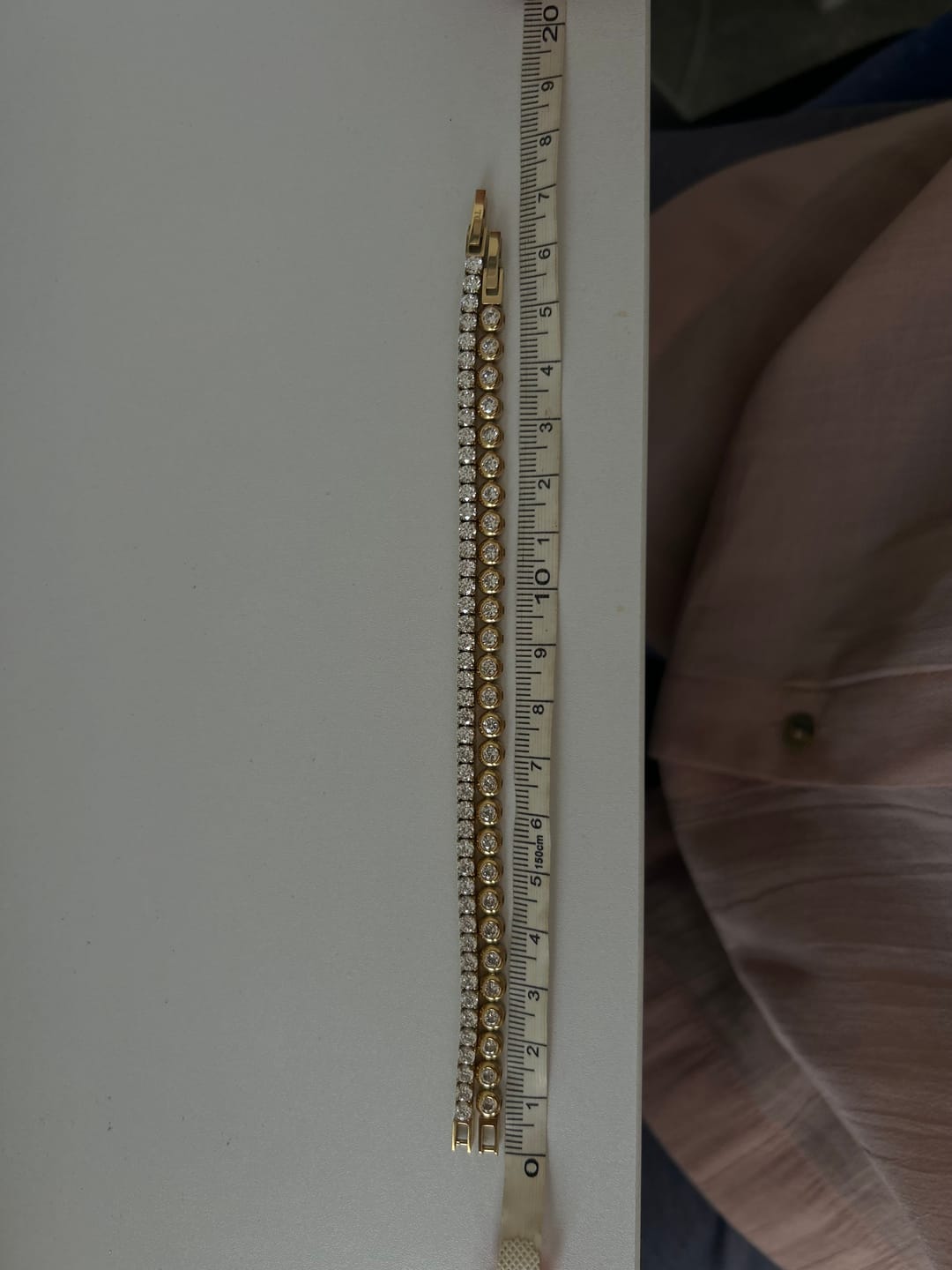 Customer photo review of Classic Bezel Tennis Bracelet