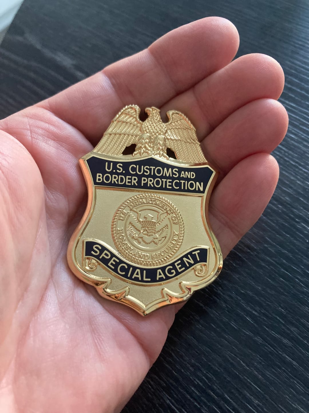 Customer photo review of US CBP Special Agent Badge Premium Enamel Museum Quality