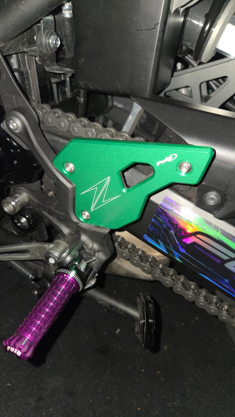 Customer photo review of PUIG Fersenplatten | gruen | passend für Kawasaki Z900 / SE - Modelle (2025-2026)