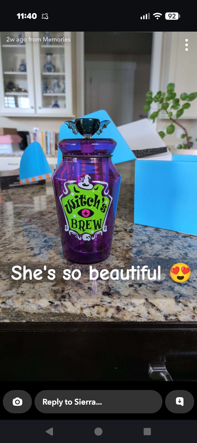 Customer photo review of Witch's Brew Gravity Bong (Limited Edition)
