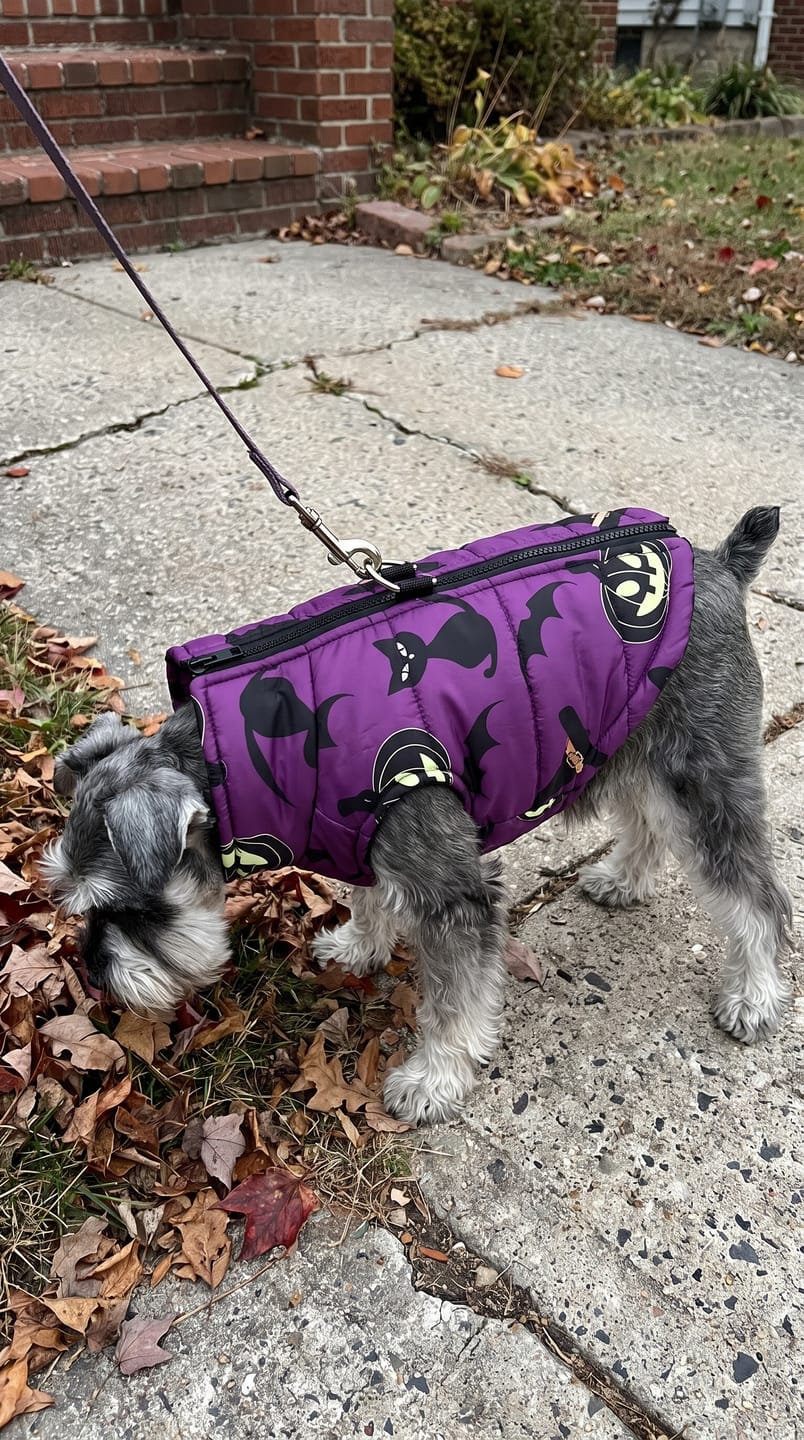 Customer photo review of Warm Whiskers Halloween Pet Vest