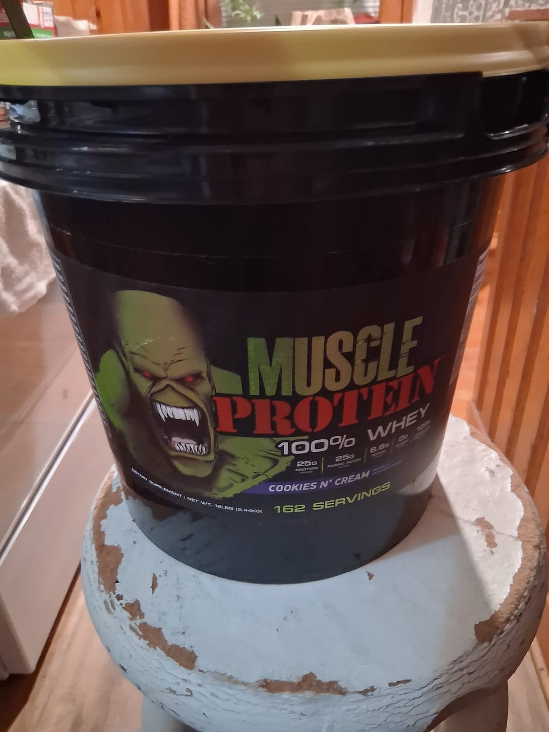 Customer photo review of Whey Protein Powder Bucket