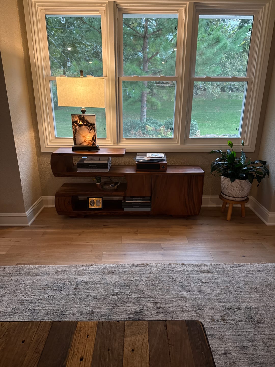 Customer photo review of Organic Sideboard With Shelves And Cabinet For Living Room
