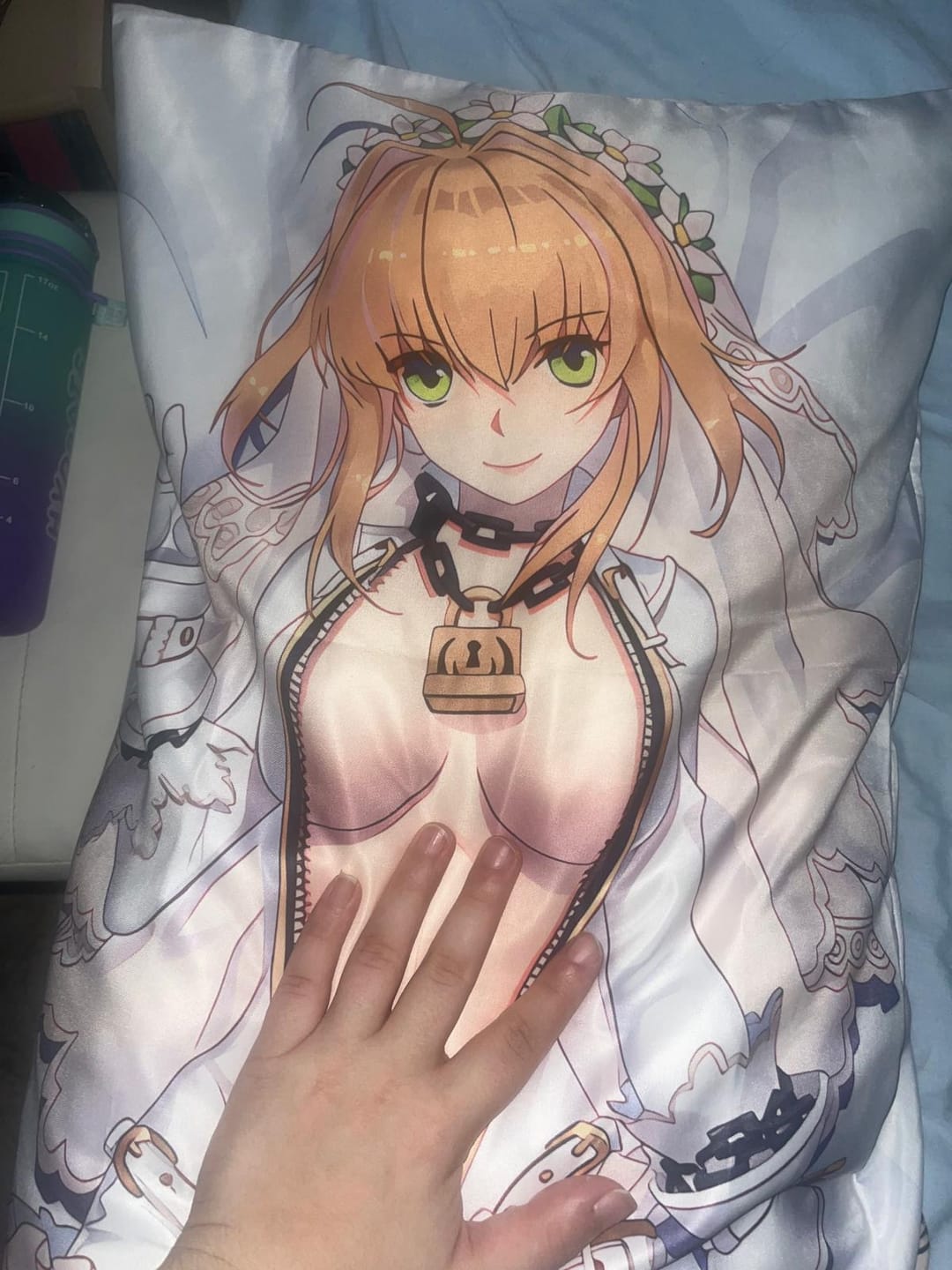 Customer photo review of Saber body Pillow  Artoria Pendragon
