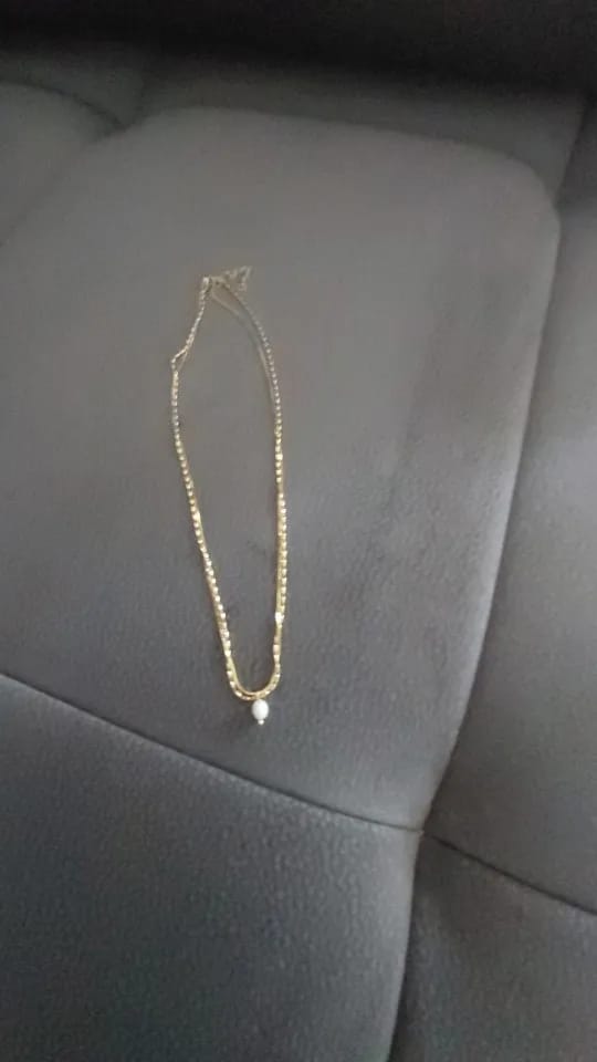 Customer photo review of Aura Double Chain Pendant