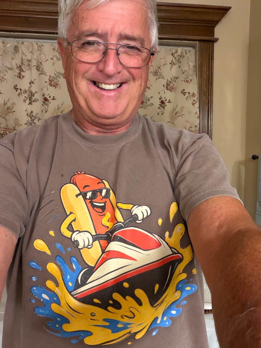 Customer photo review of Space Dog — Youth Tee