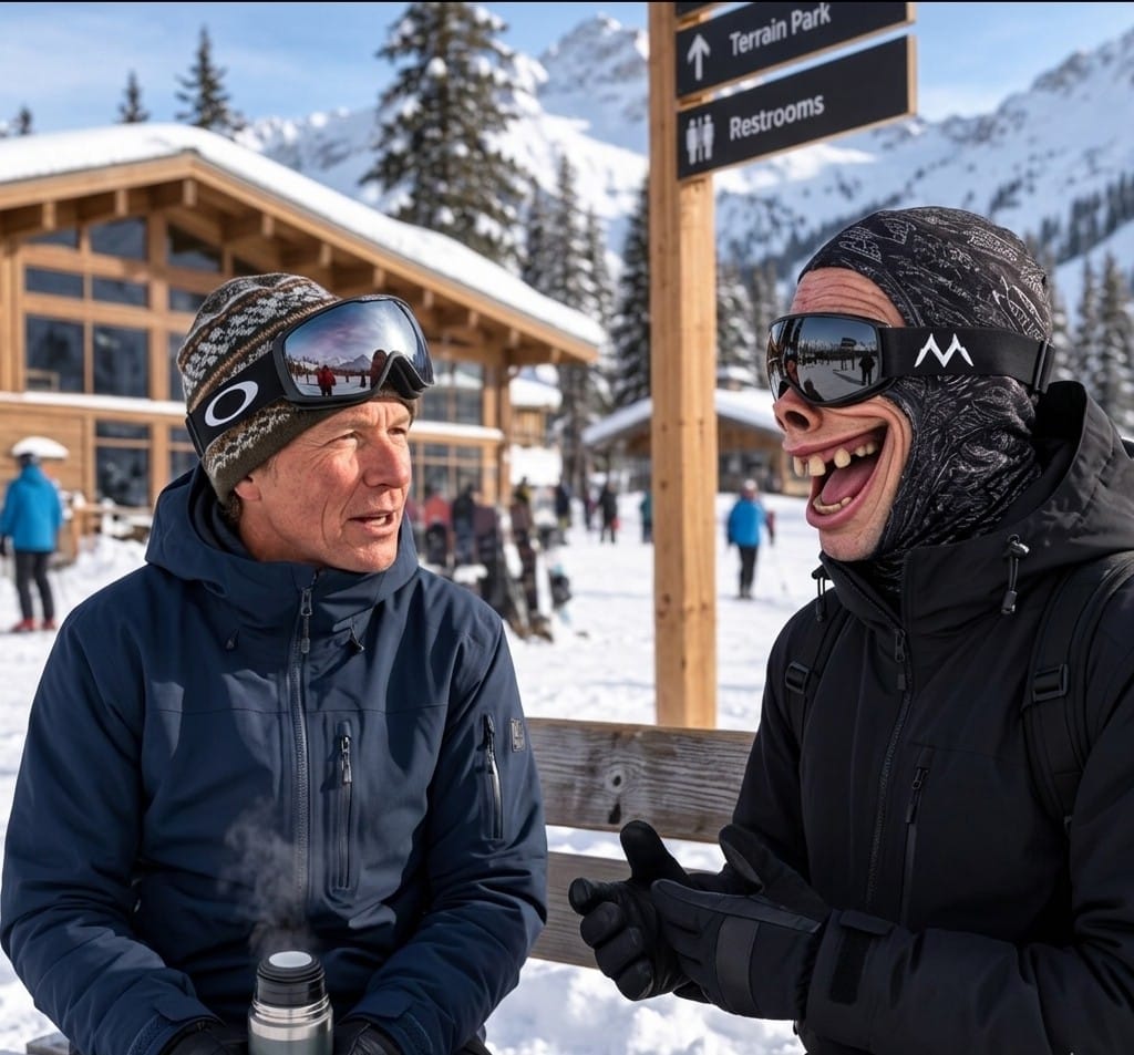 Customer photo review of Funny Face Balaclava Ski Mask – Realistic Winter Snowboard Mask