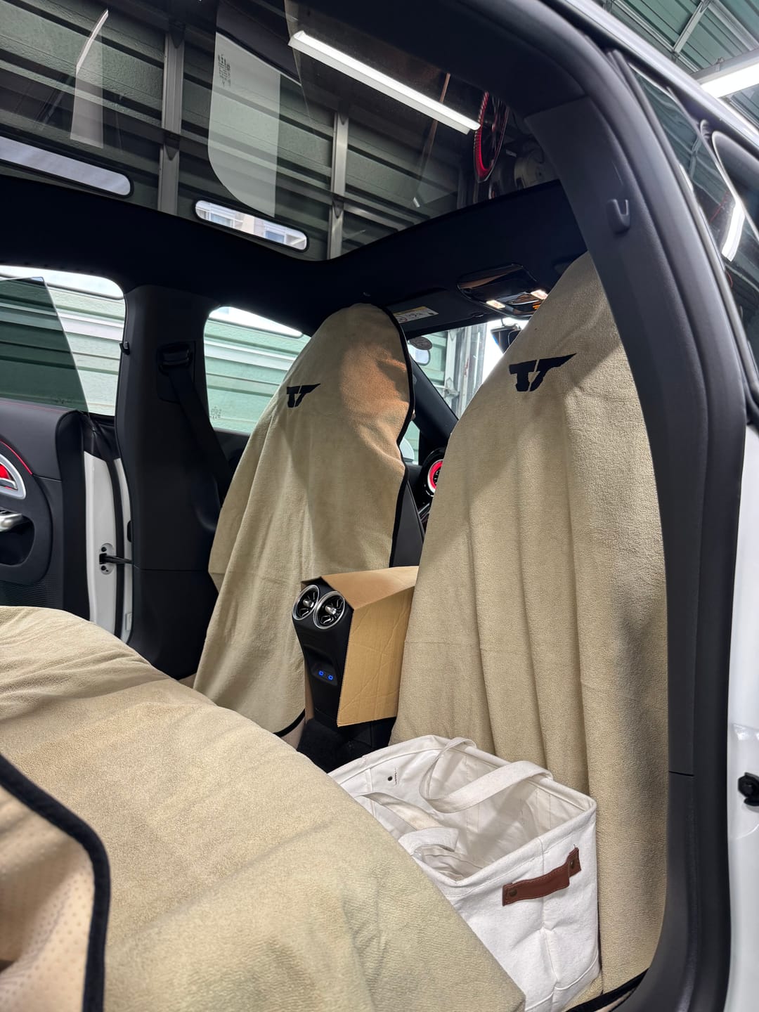 Customer photo review of Waterproof Car Towel Seat Cover