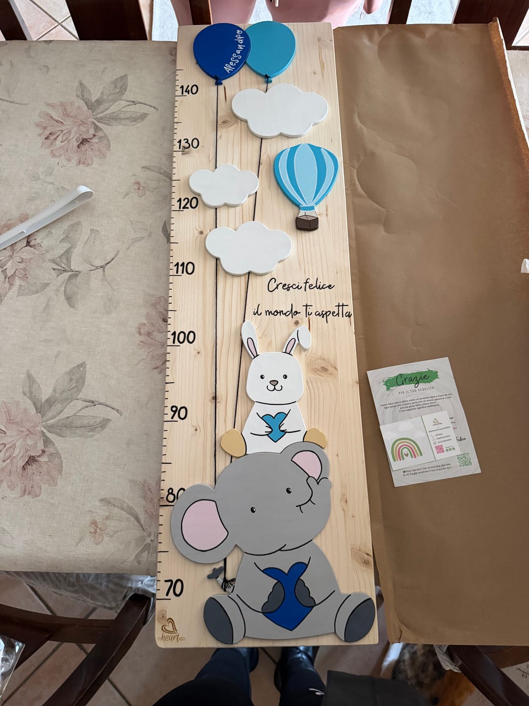 Customer photo review of METRO CRESCITA - Decorazione personalizzabile, colorata e divertente per la cameretta dei bimbi