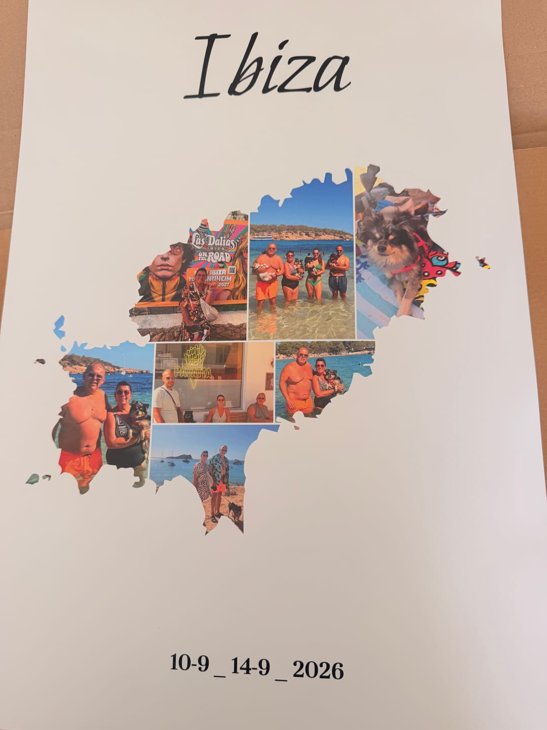 Customer photo review of Gepersonaliseerde reisposter - Foto collage in vorm van continent of land