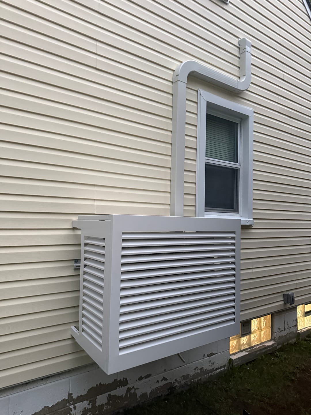 Customer photo review of Mini-Split AC Cover - White
