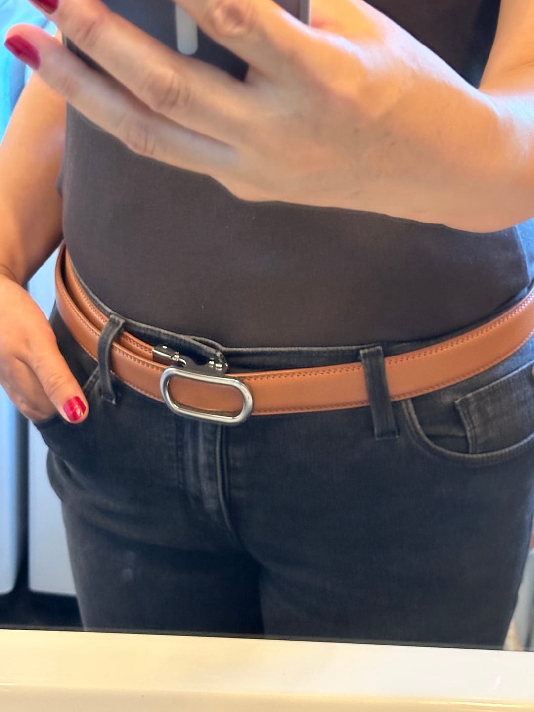 Customer photo review of The Signature Set | 3 Micro-Adjustable Belts & 3 Buckles