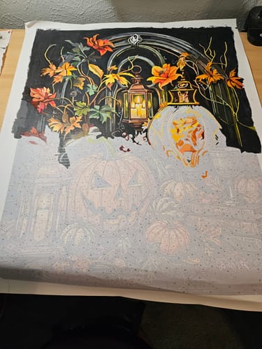 Customer photo review of Halloween Potion Pumpkin Scene (80 Color Paint by Numbers)