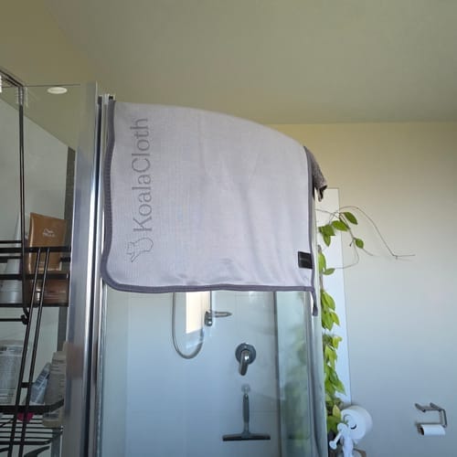 Customer photo review of KoalaHook – The No-Drill Hook That Holds Your Towels