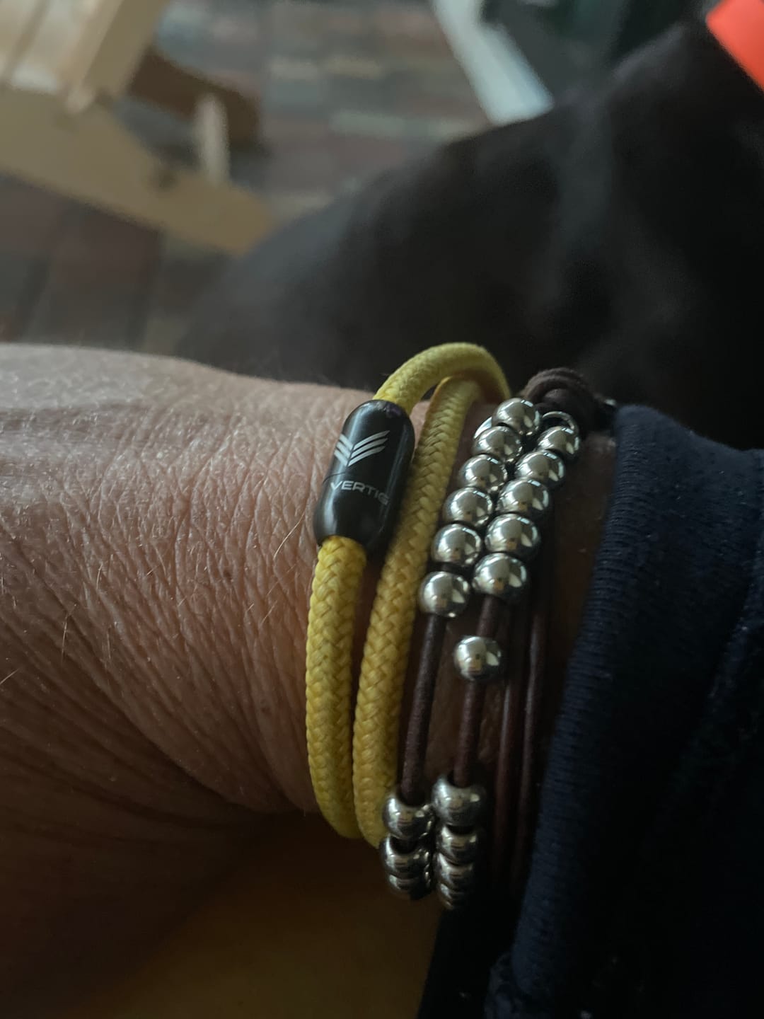 Customer photo review of Paracord Bracelet Magnetic Yellow