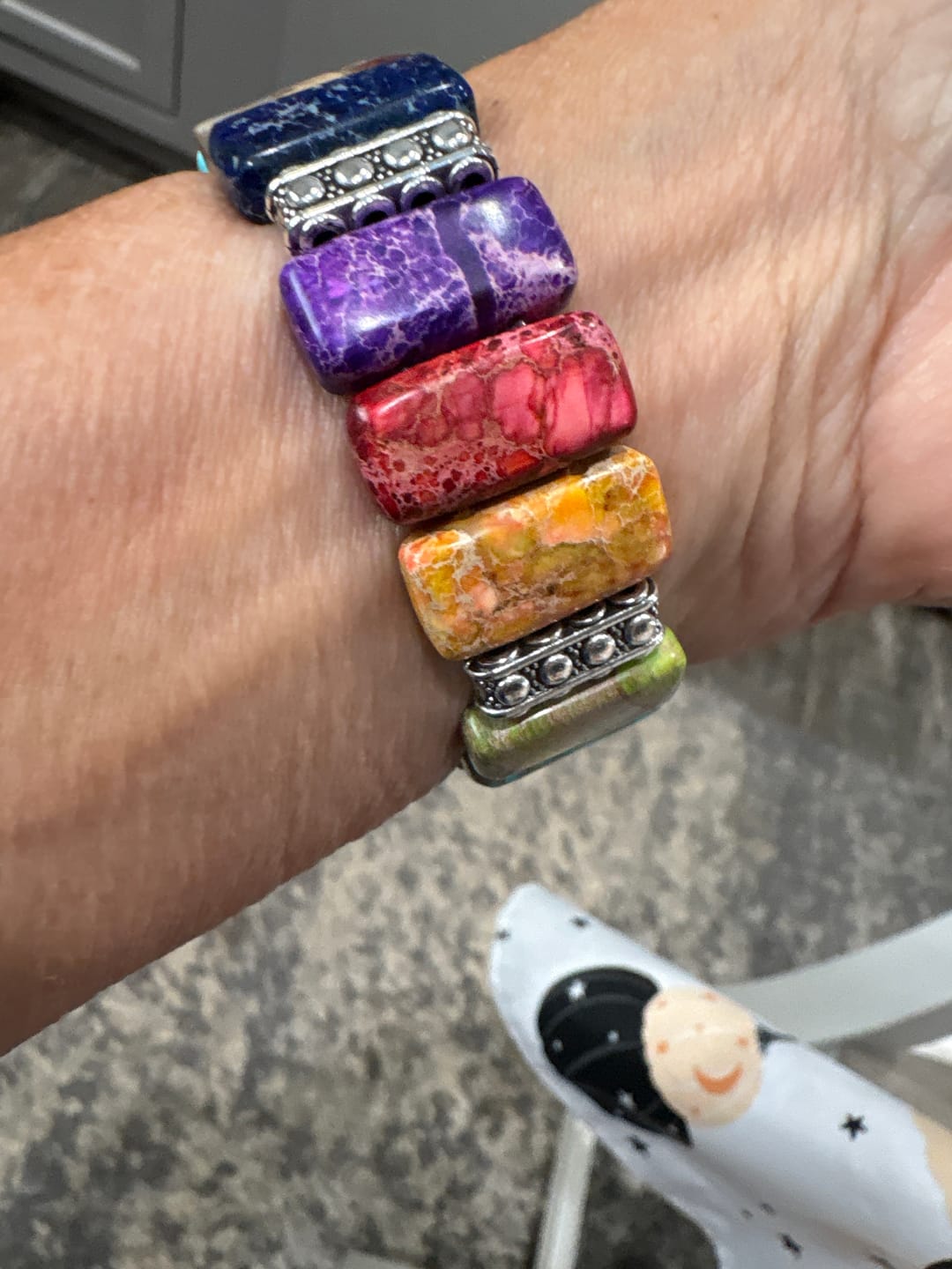 Customer photo review of Chic Chakra Stretch Apple Watch Strap