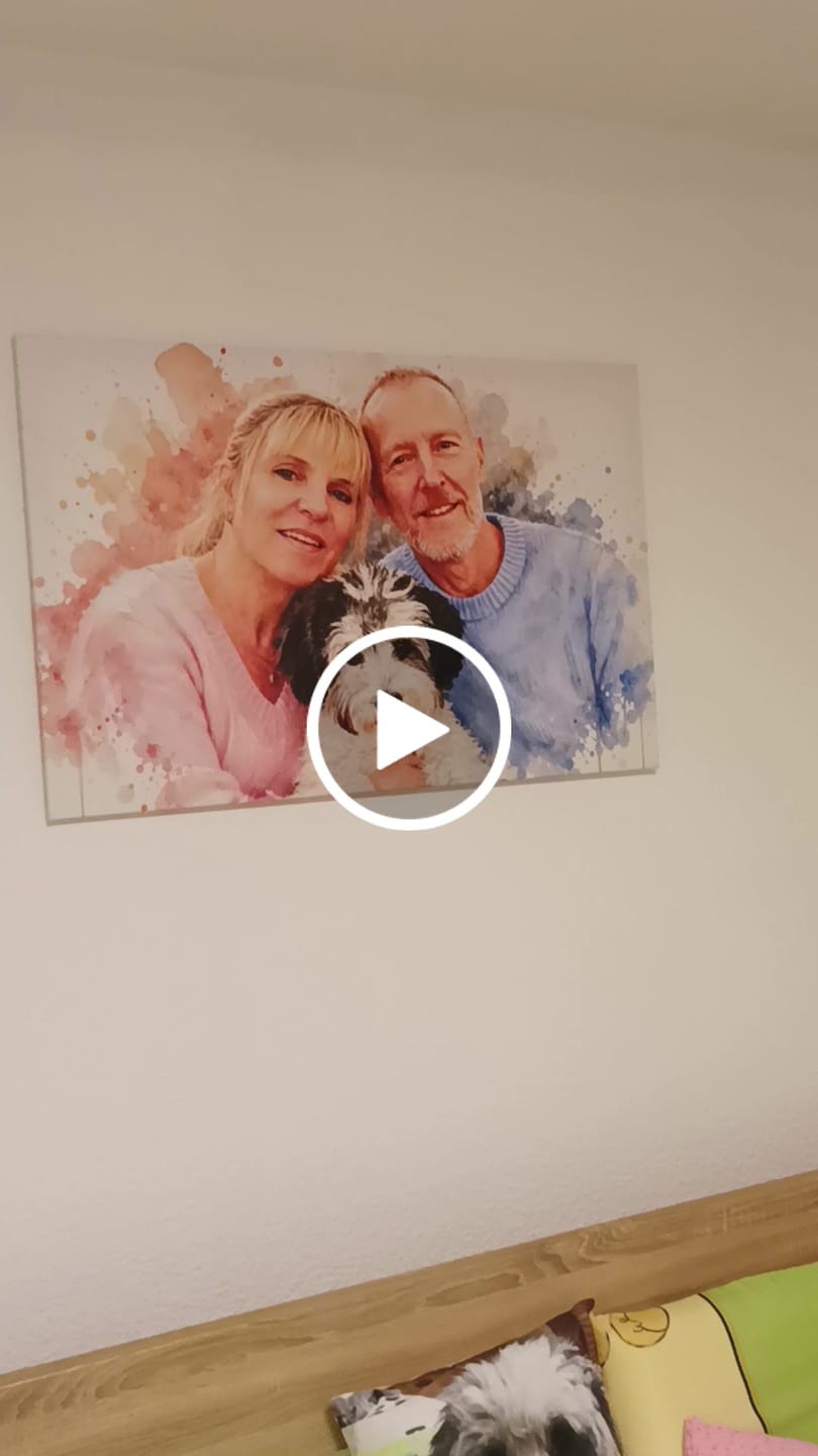 Customer video review of Euer Foto als Kunstwerk – mit Live-Vorschau, als Poster oder Leinwand