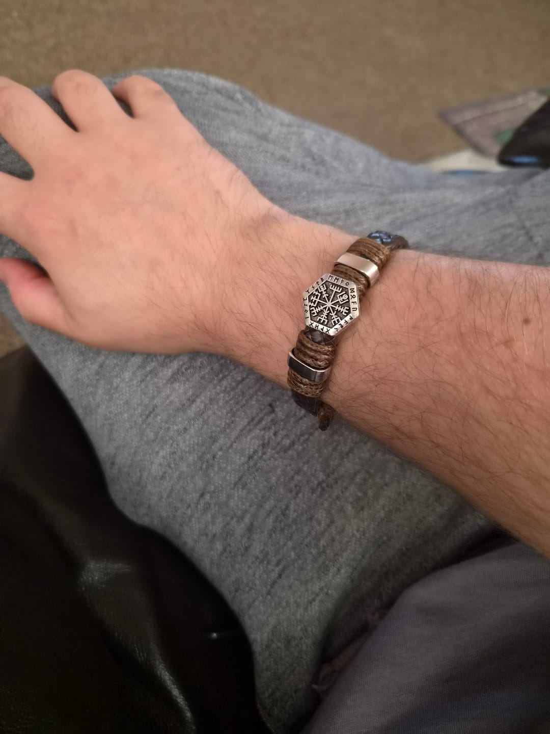 Customer photo review of Vegvisir Woven Wristband