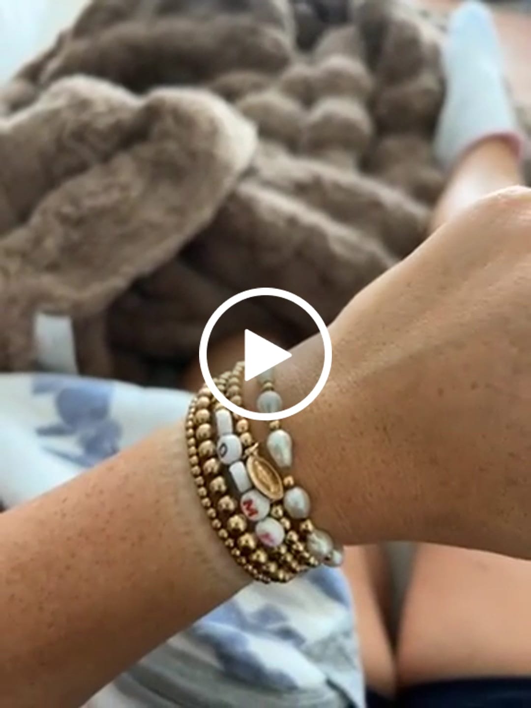 Customer video review of blessed mary juno bracelet (4mm)