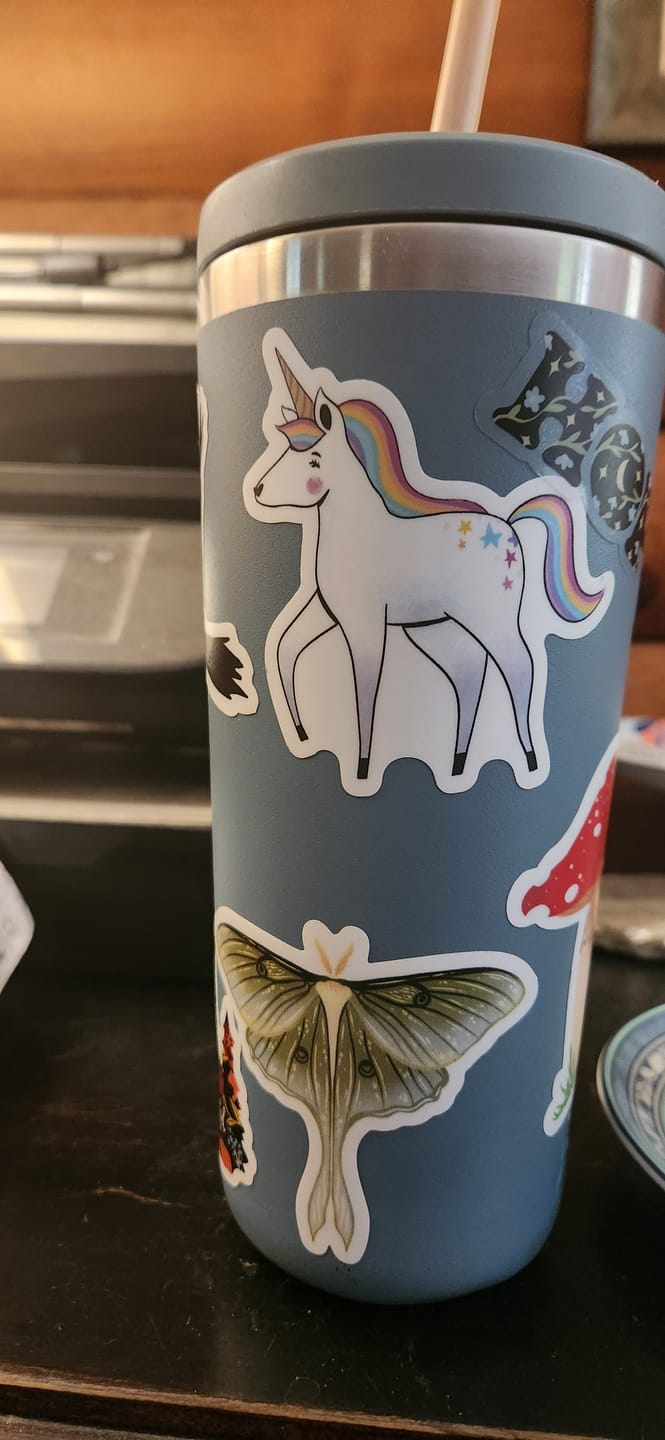 Customer photo review of Unicorn Rainbow Mane Fairytale Sticker
