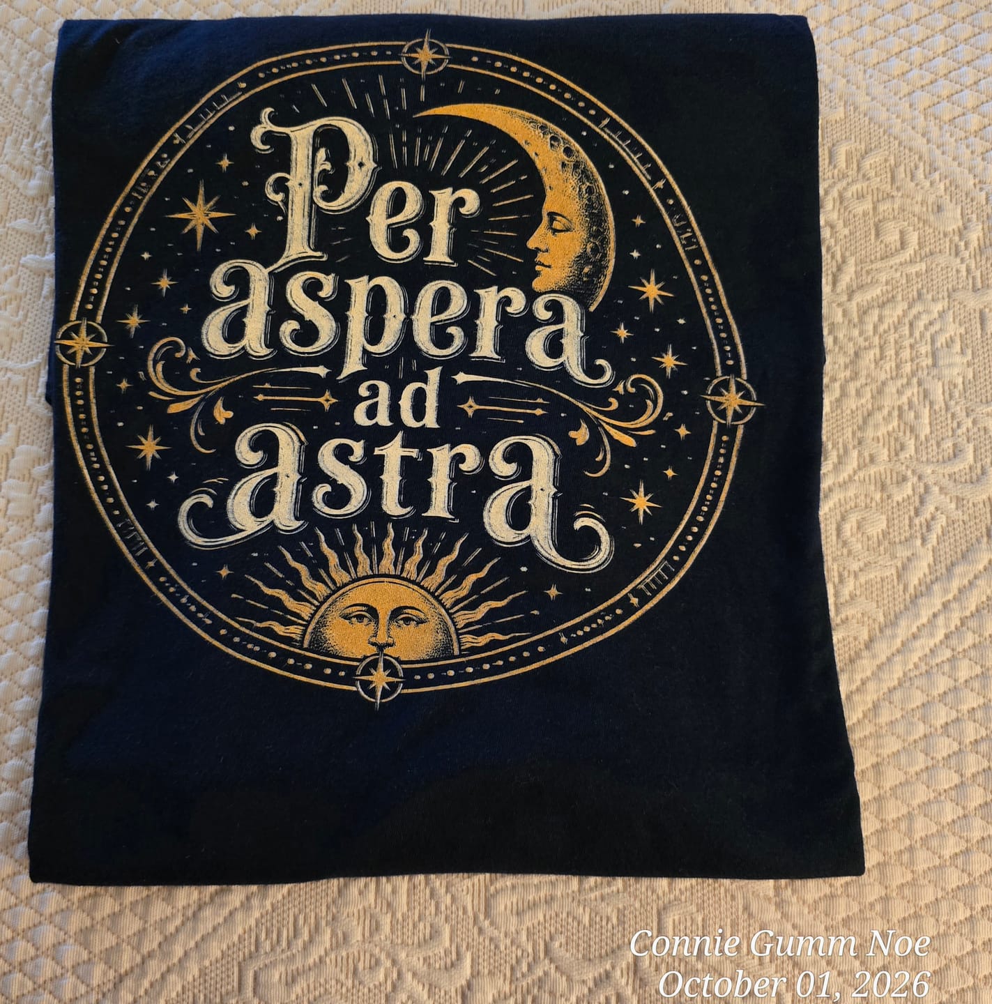 Customer photo review of Per Aspera Ad Astra T-Shirt