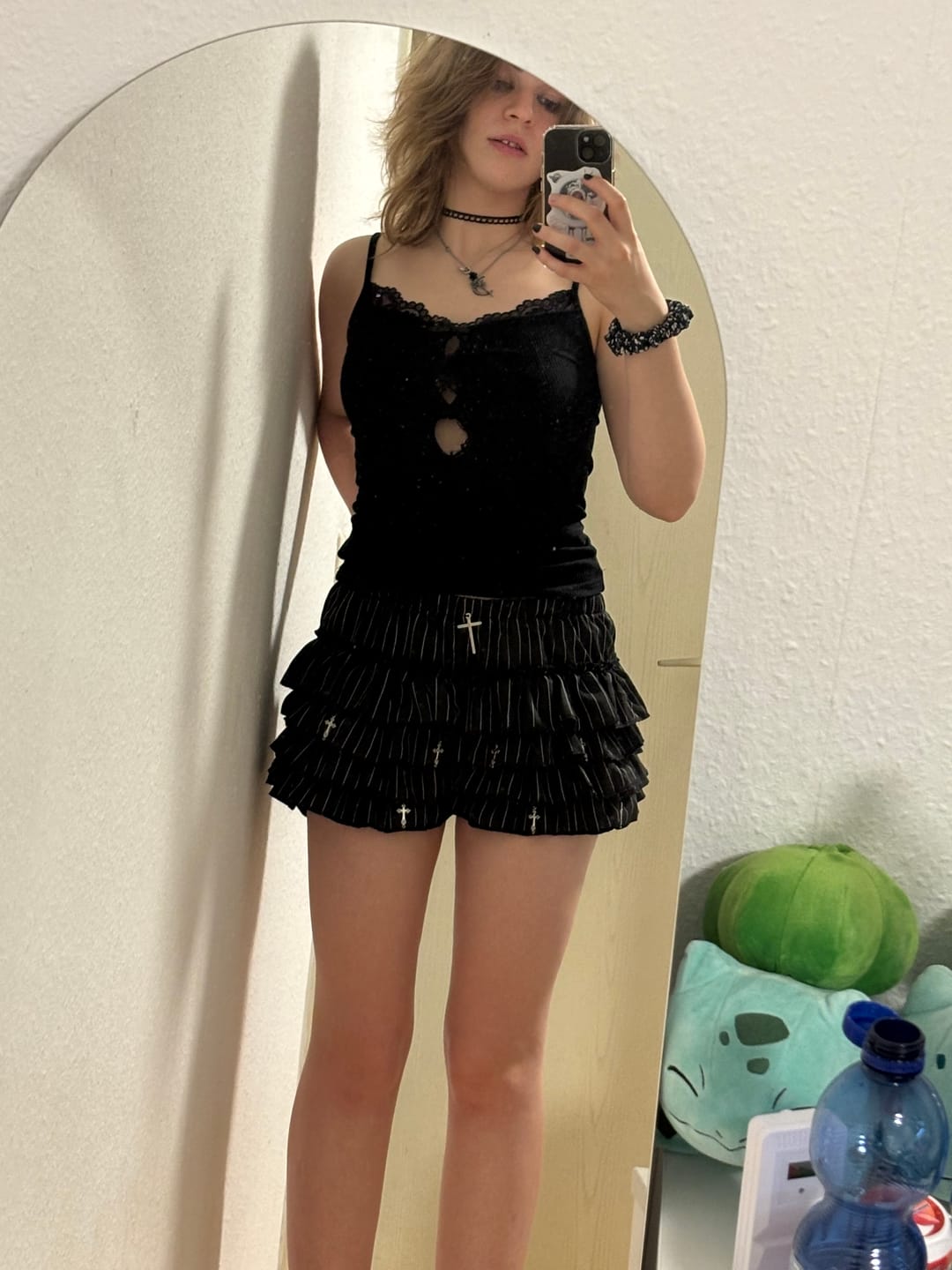 Customer photo review of Artemis Grunge Stripes Puffy Mini Skort 2.0