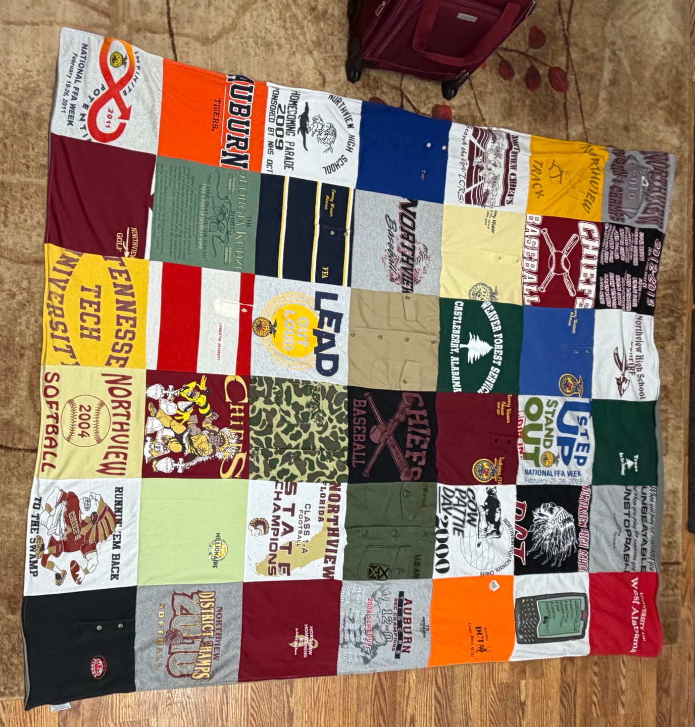 Customer photo review of Project Repat T-Shirt Quilt