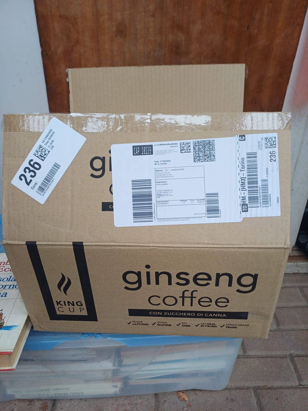 Customer photo review of 240 bustine di Caffè al Ginseng con zucchero di canna