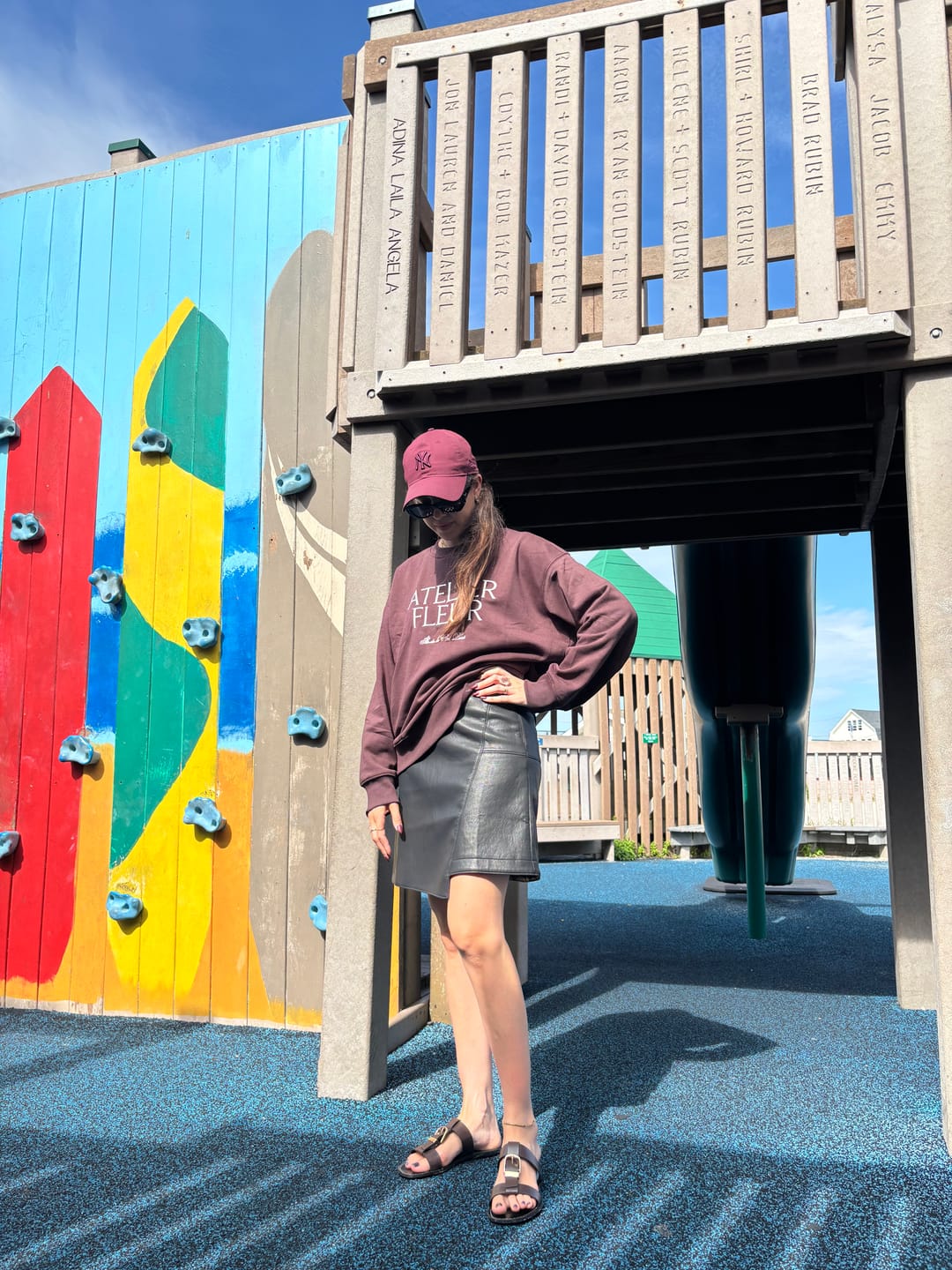 Customer photo review of Thompson Leather Skirt
