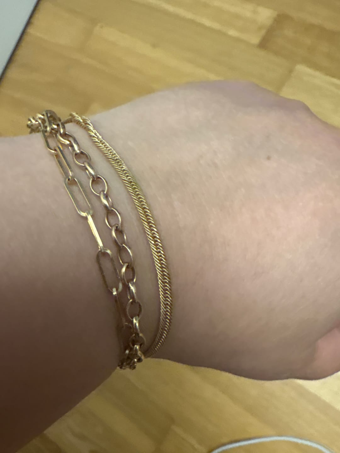 Customer photo review of Armband Gelbgold 18k – Talā-ye Tanideh (Gewebtes Gold)