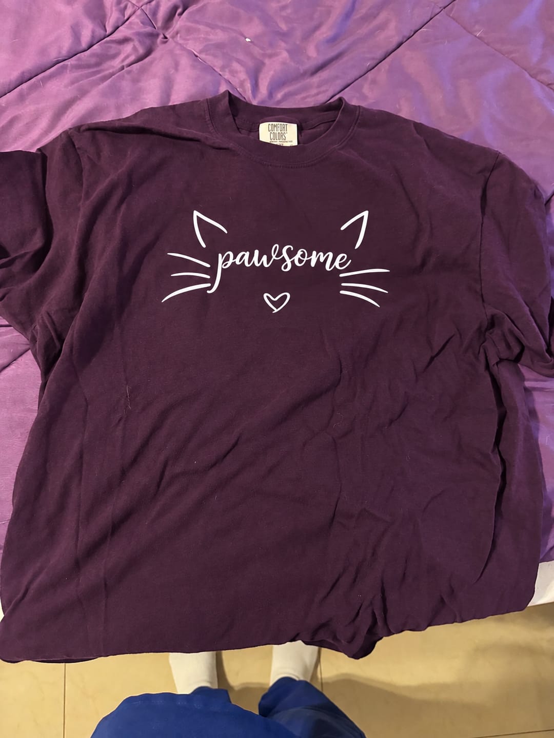 Customer photo review of Pawsome Cat T-Shirt