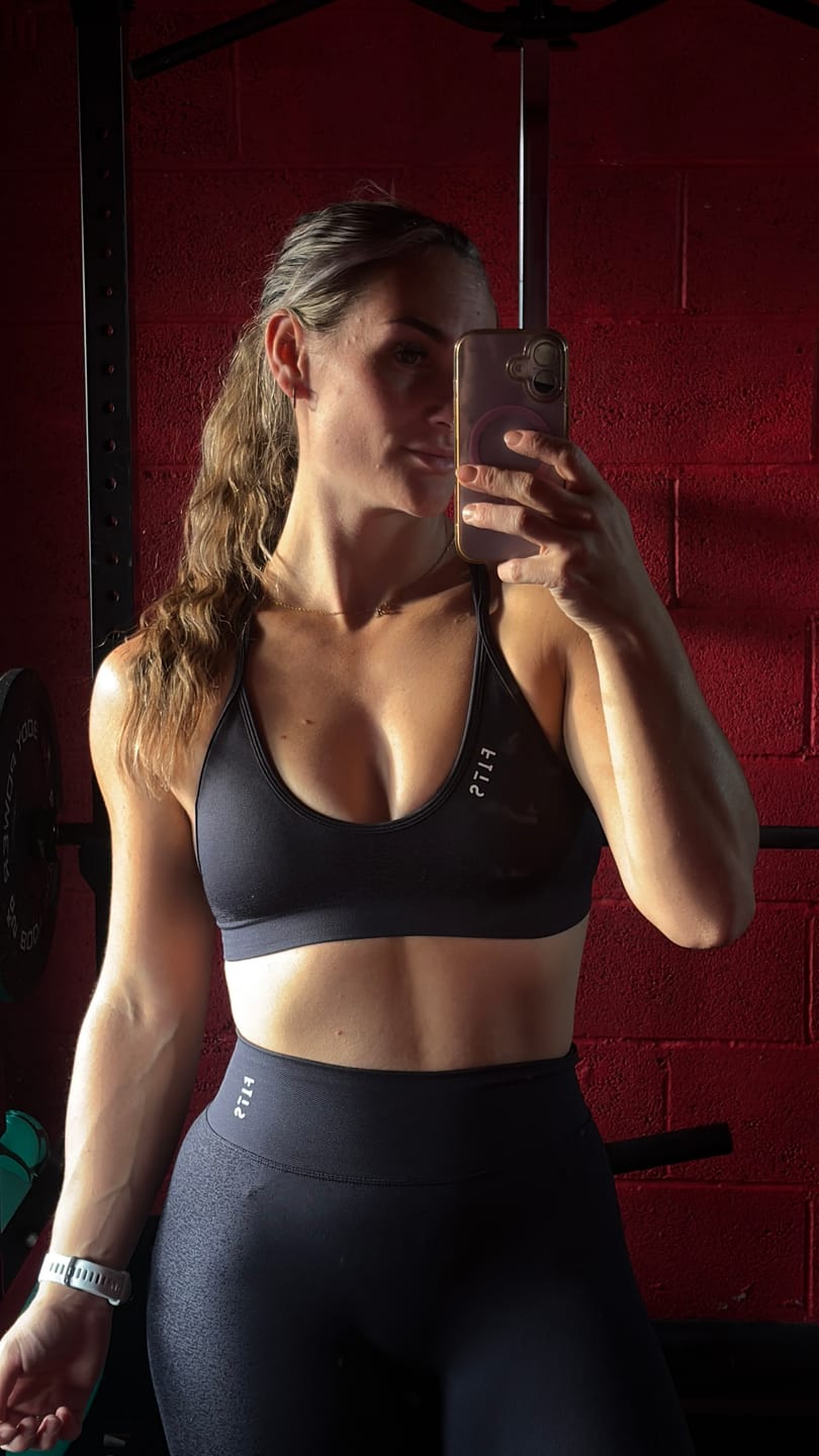 Customer photo review of Birthday Spider Web Sports Bra