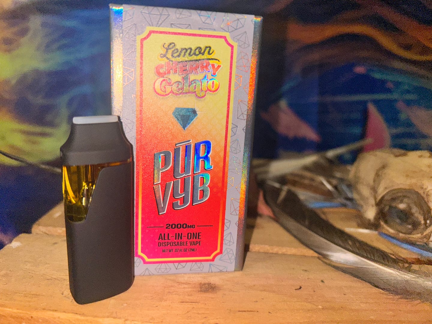 Customer photo review of PUR VYB - 2G THCa Live Resin - Lemon Cherry Gelato (Hybrid)