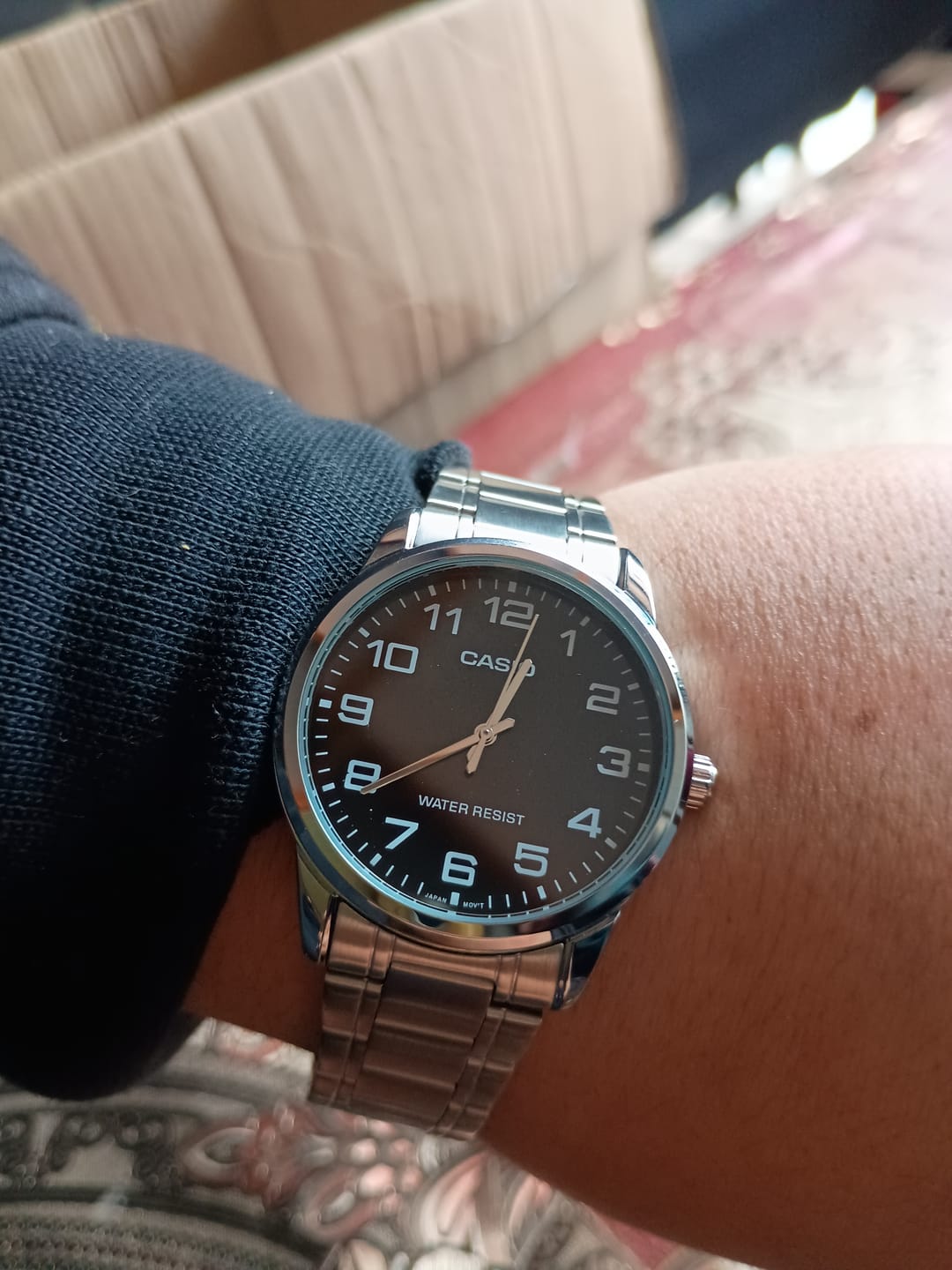 Customer photo review of Reloj Casio Análogo MTP-V001D-1B Negro Correa de Acero