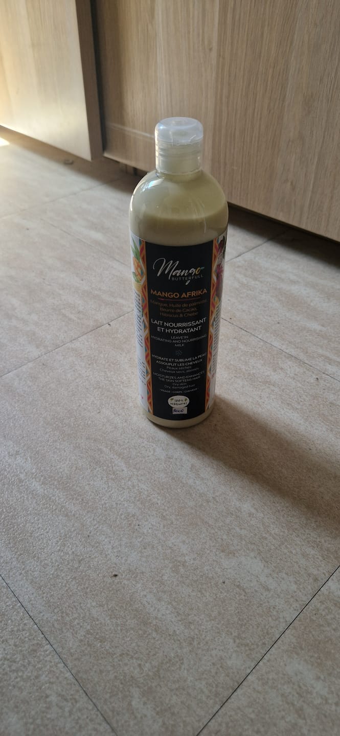 Customer photo review of Lait Hydratant & Nourrissant MANGO AFRIKA – Leave-in Cheveux Afros