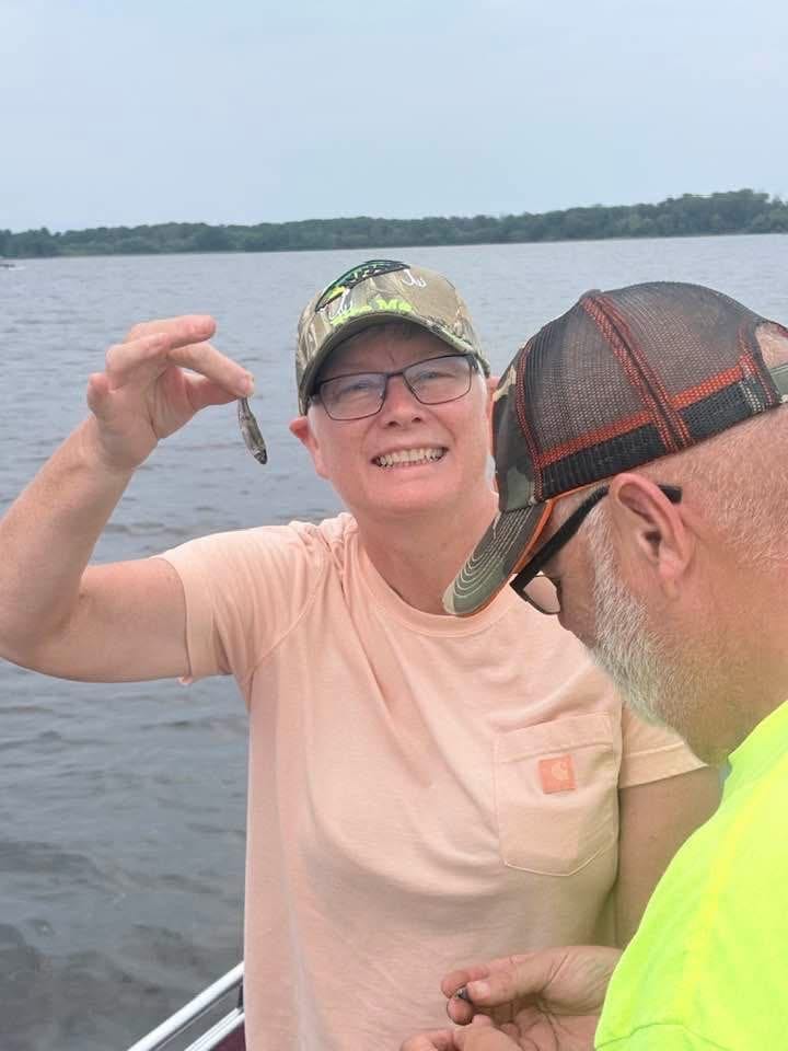 Customer photo review of Outfishing My Husband T-Shirt