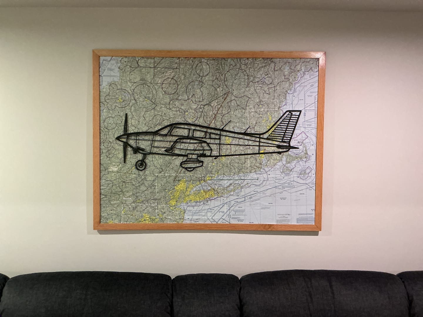 Customer photo review of PA-28-181 Archer Silhouette Metal Wall Art