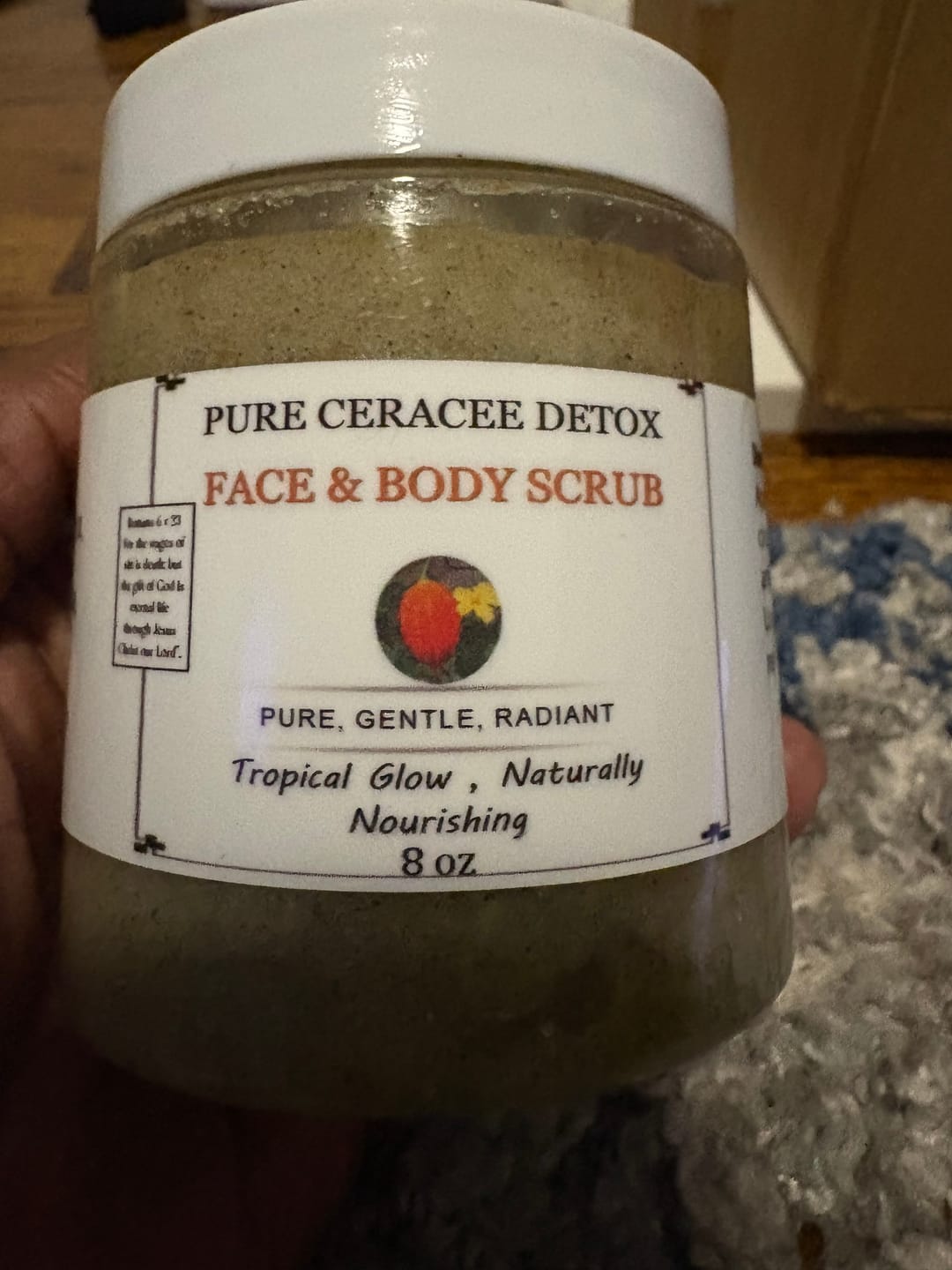 Customer photo review of Jamaican Ceracee Detox Face & Body Scrub