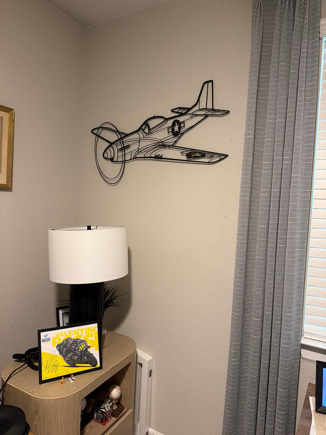 Customer photo review of P-51 Mustang Angle Silhouette Metal Wall Art