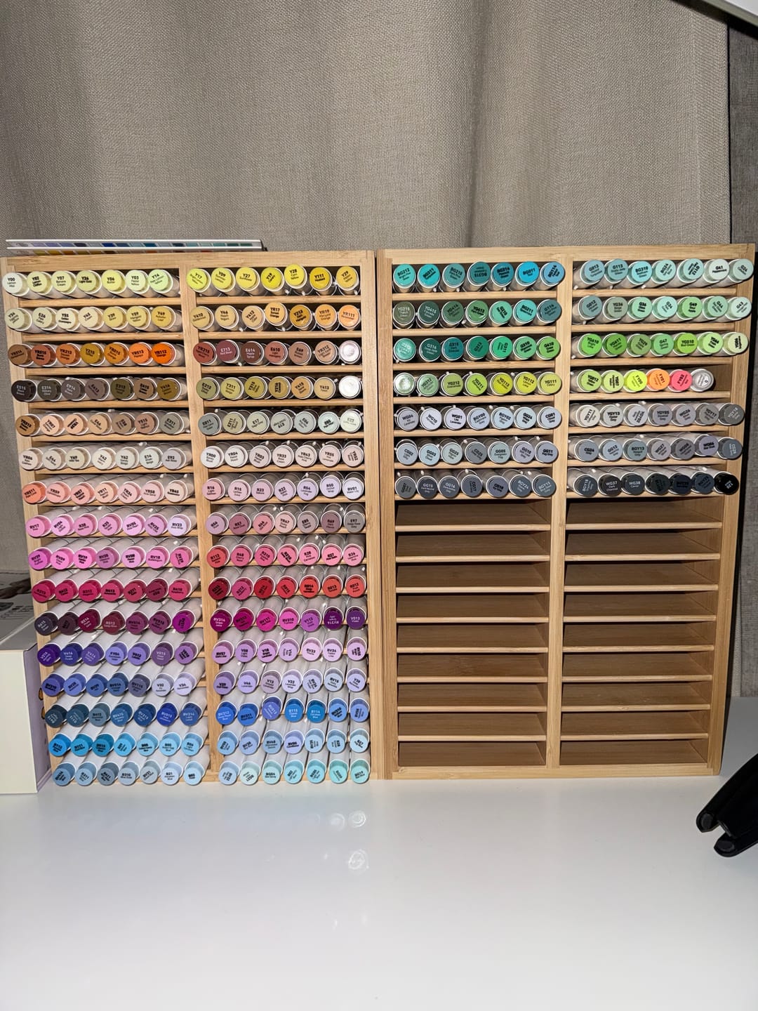 Customer photo review of Ohuhu Bamboo Marker Organizer