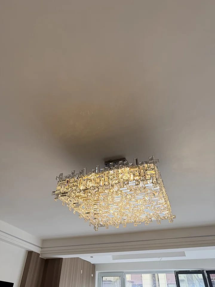 Customer photo review of Raka Luxury Chrome Crystal Chandelier