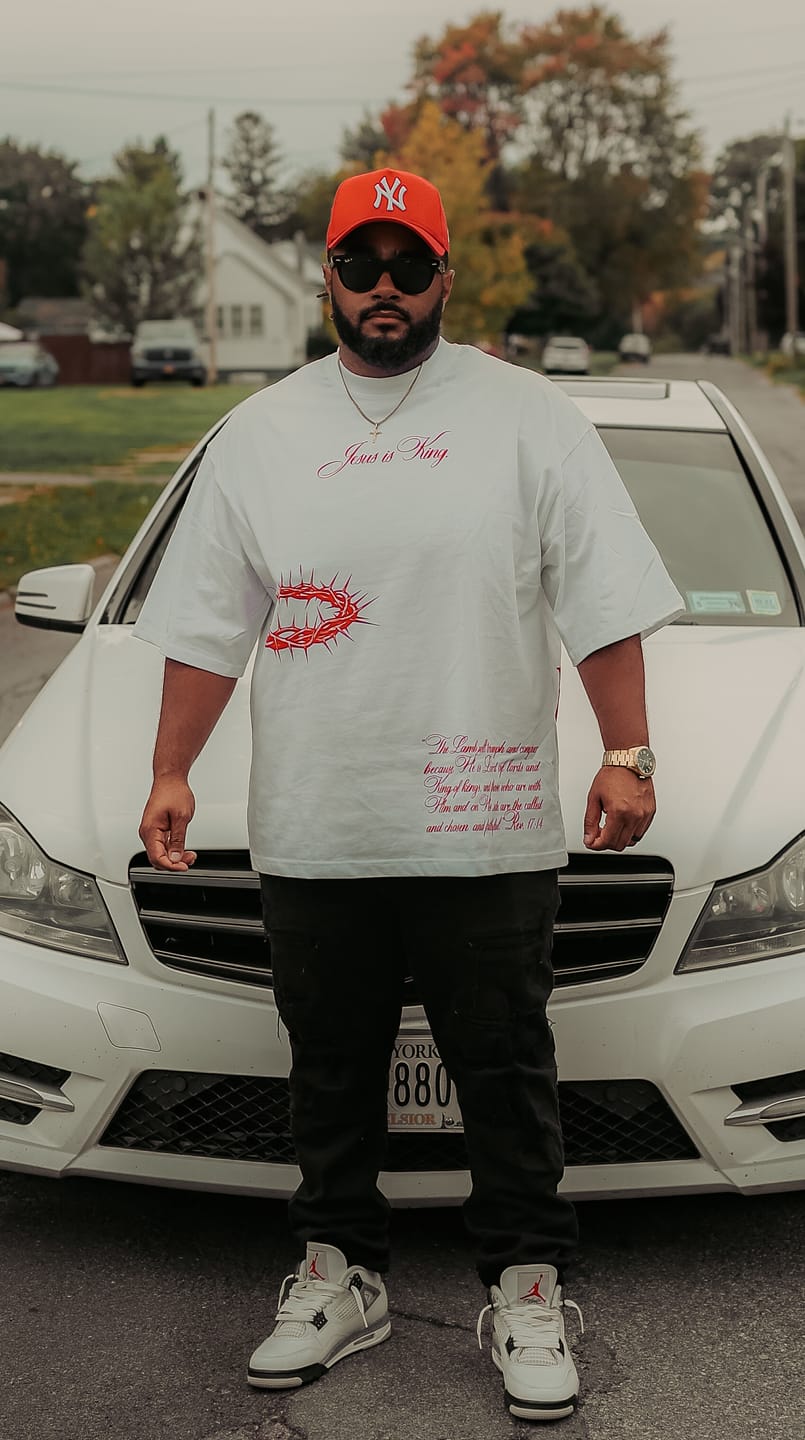 Customer photo review of Jesus is King Jumbo Print Tee - Ivory (Oversized)