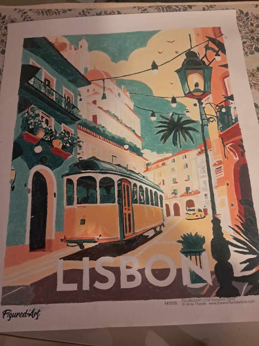 Customer photo review of Affiche Vintage Lisbonne
