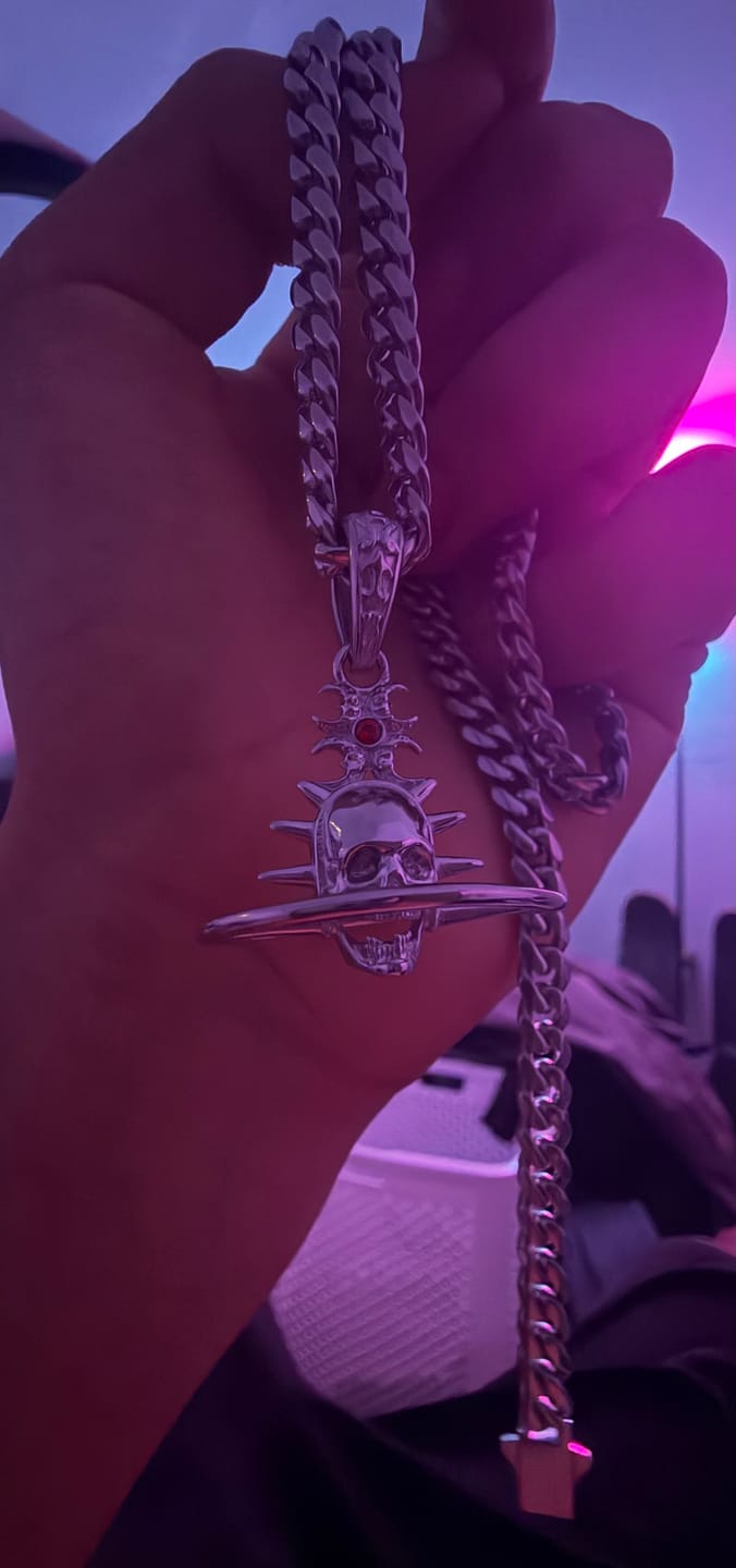 Customer photo review of ORBITUARY PENDANT