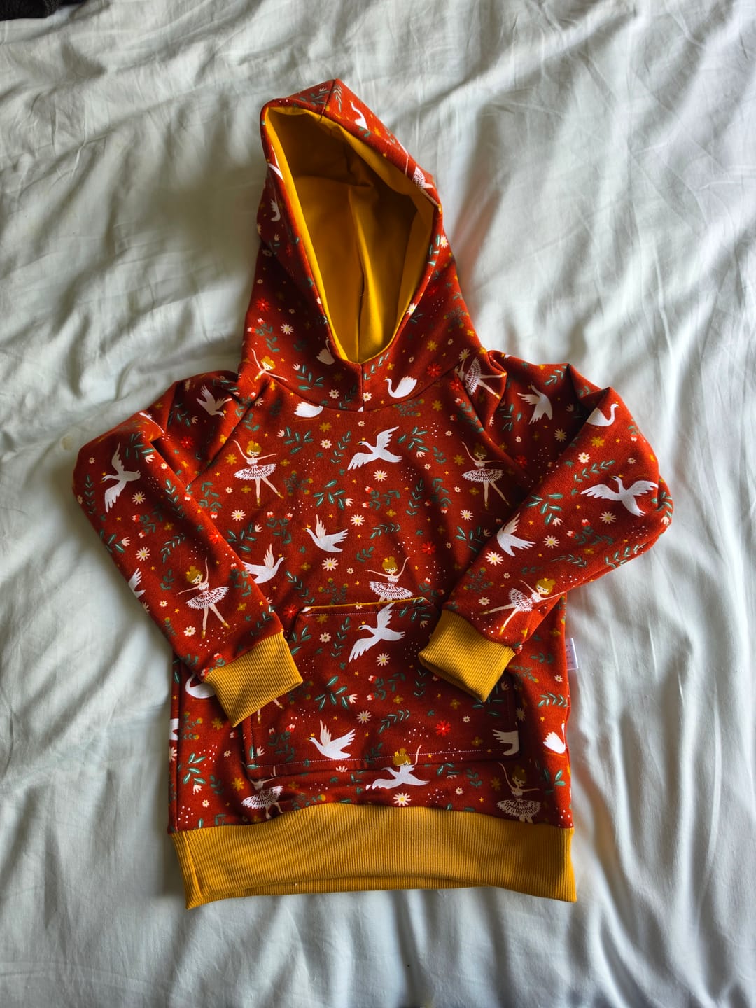 Customer photo review of Ballerinas and Swans Organic Sweatshirt Fabric