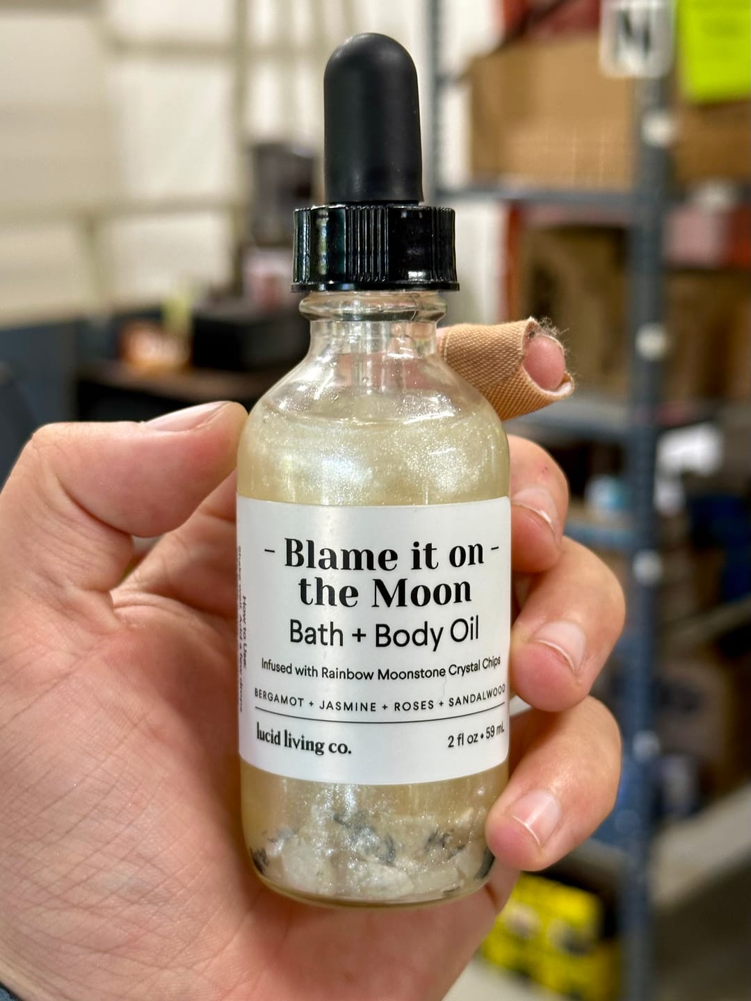 Customer photo review of Blame it on the Moon Bath & Body Oil