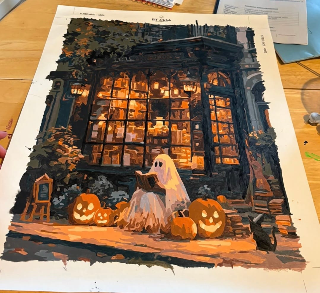 Customer photo review of Cozy Ghost Stories | Paint by Number