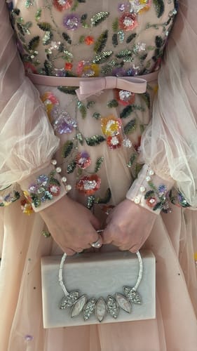 Customer photo review of Thriving All Night Resin Clutch