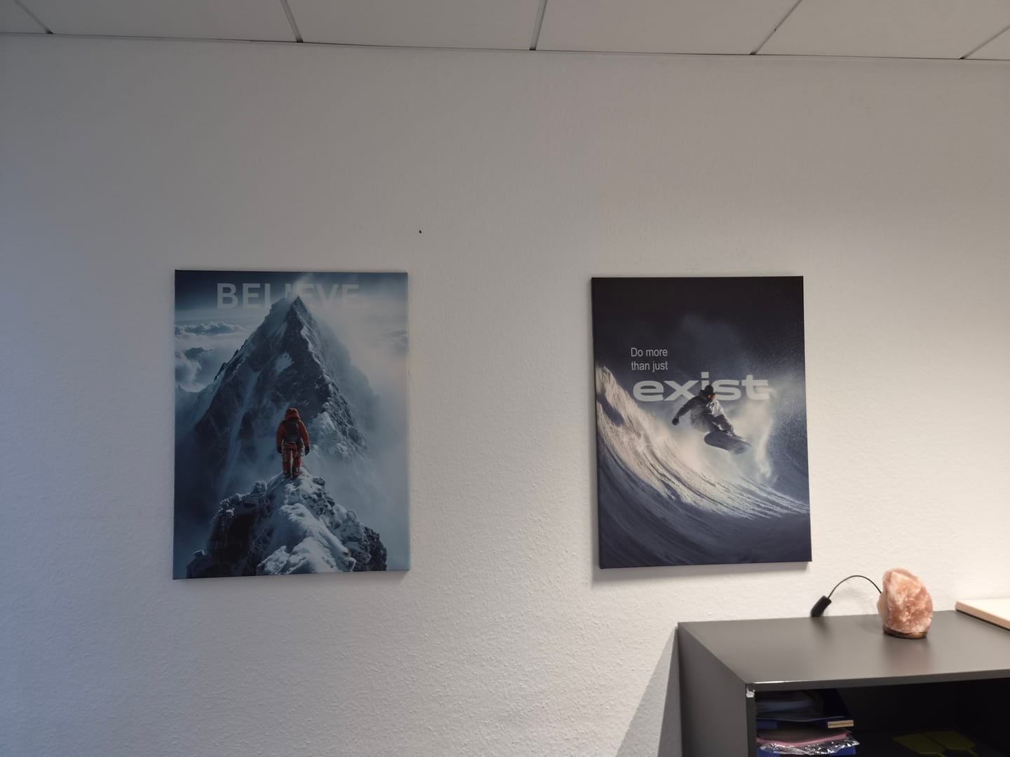 Customer photo review of Snowboard Poster – Do more than just exist | Motivationsbild für Sport & Abenteuer